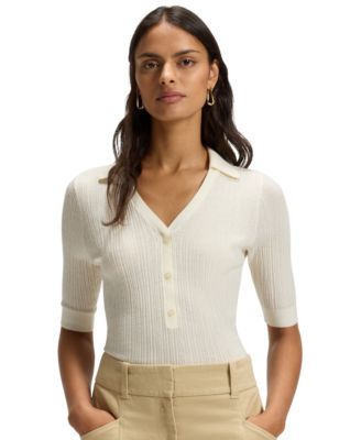 Hugo Boss - BOSS by  Women's Knit Collared Sweater