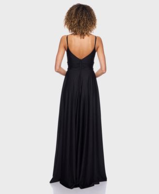 Juniors' Sleeveless V-Neck Jersey Gown, Created for Macy's