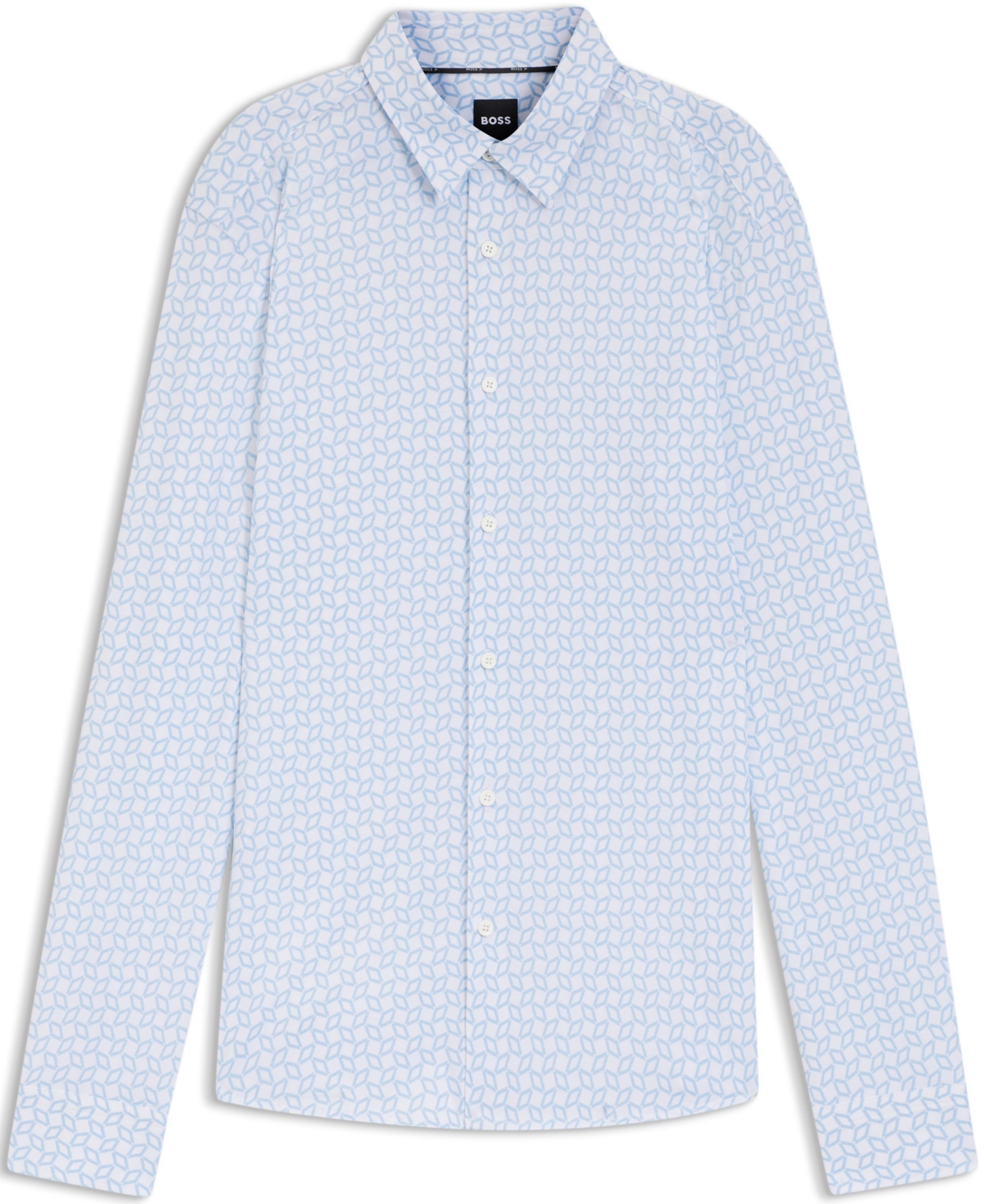 Boss by Hugo Boss Men's Printed Cotton Blend Slim-Fit Dress Shirt