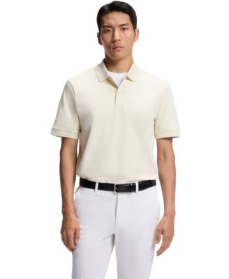 Men's Monogram Under Placket Cotton-Blend Polo Shirt