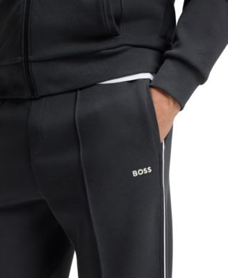 Men's Piped-Detail Cotton-Blend Tracksuit Bottom Pants