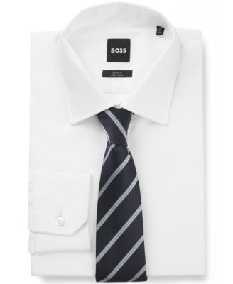 Men's Diagonal Stripe Silk-Blend Tie