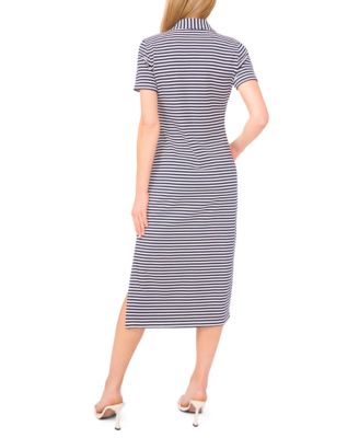 Women's Maxi Polo Style Shirt Dress