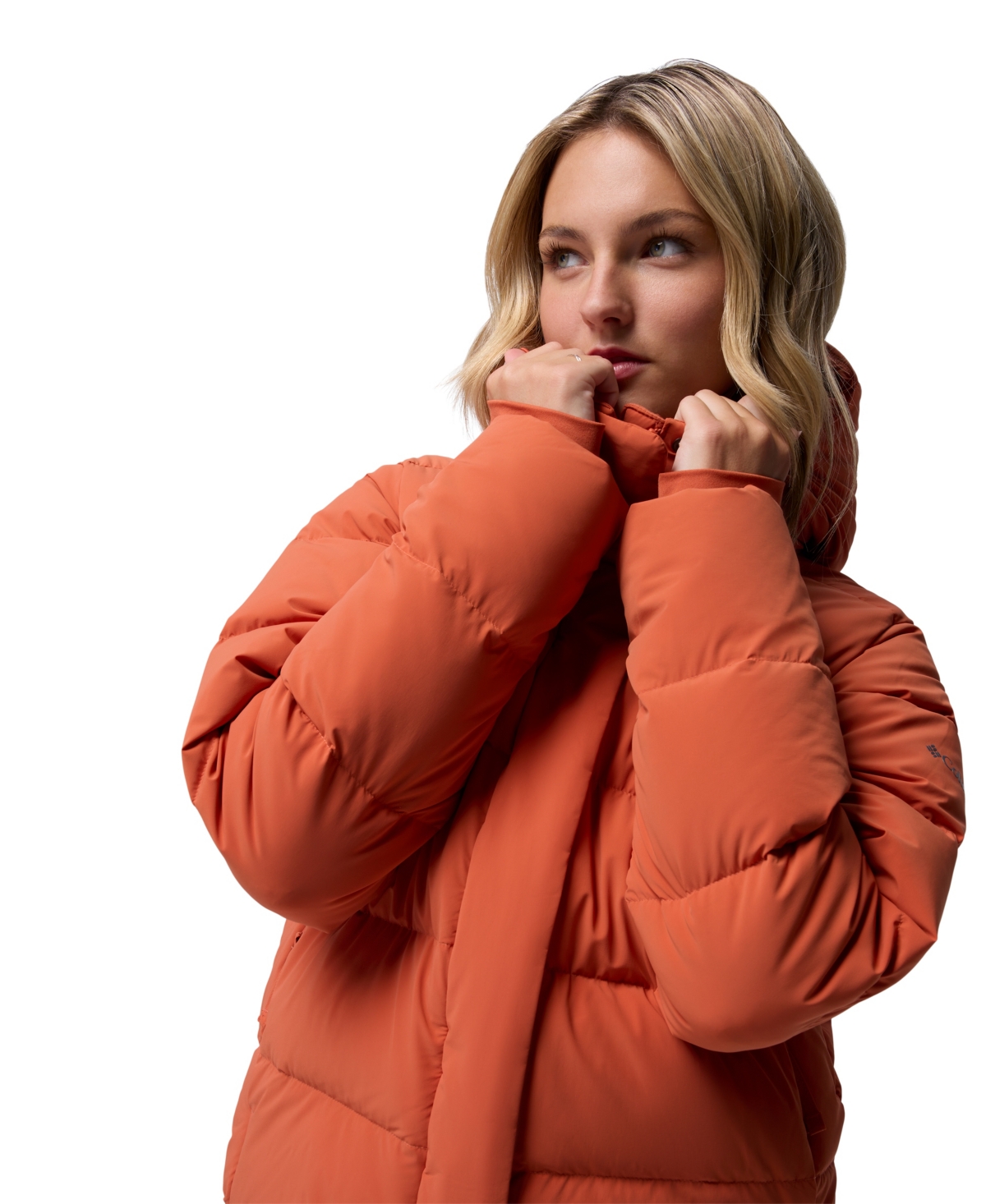 Columbia Women's Amaze Puffer Hooded Jacket In Orange