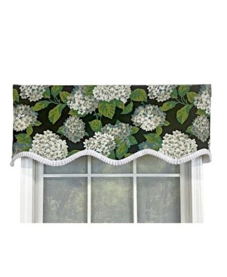 Hydrangea Ruffled Provance valance 3in Rod Pocket Curtains