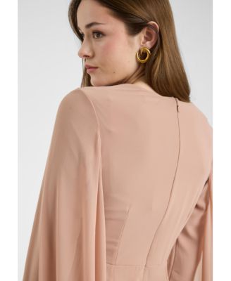 Women's Modest Chiffon Dress Maxi With Wrap Style Top