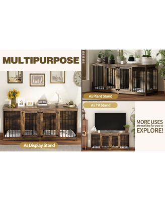 Dog Crate Furniture with Trays and Divider for Large Medium Dog