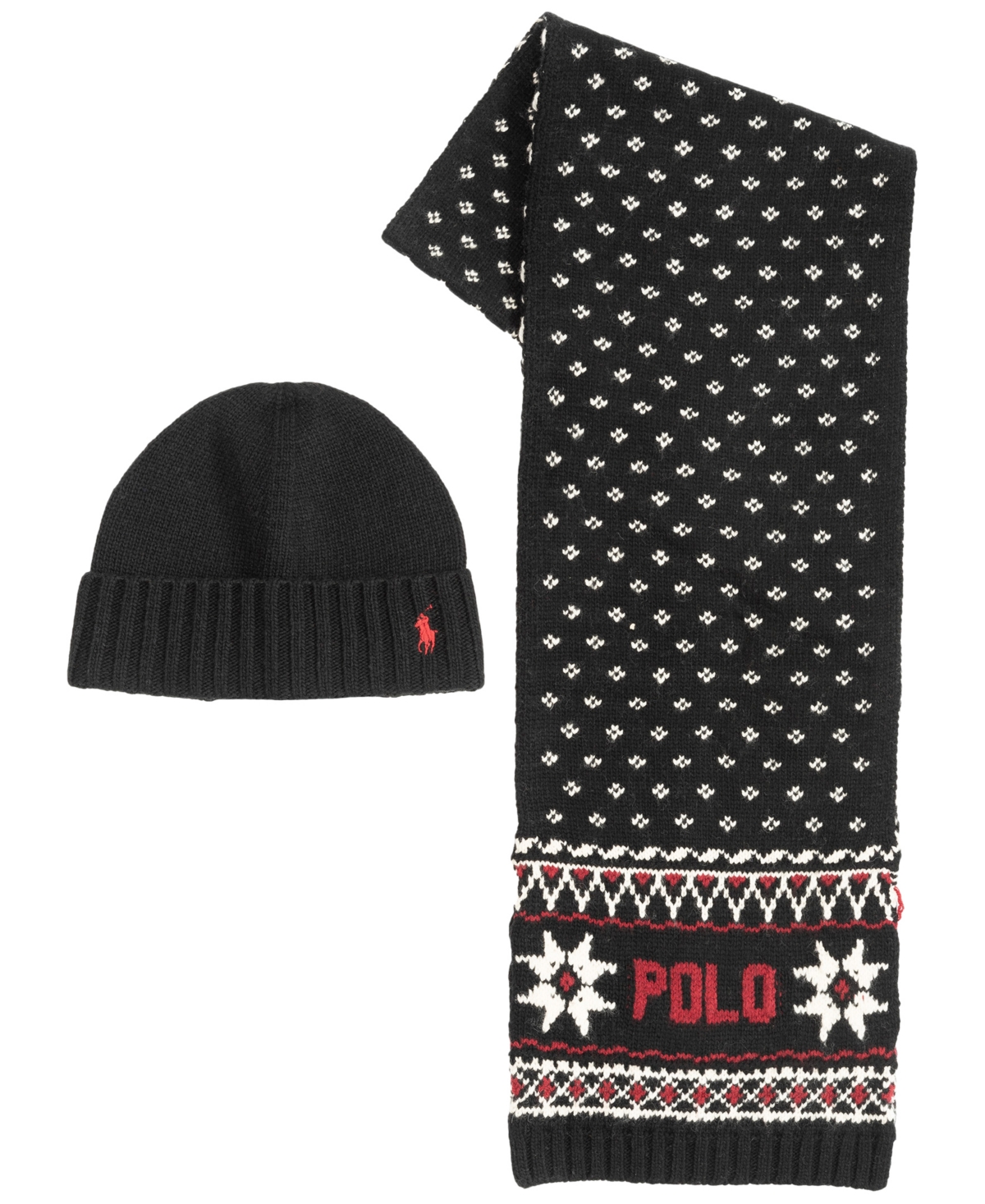 Polo Ralph Lauren Men's Nordic Beanie and Scarf Gift, 2-Piece Set