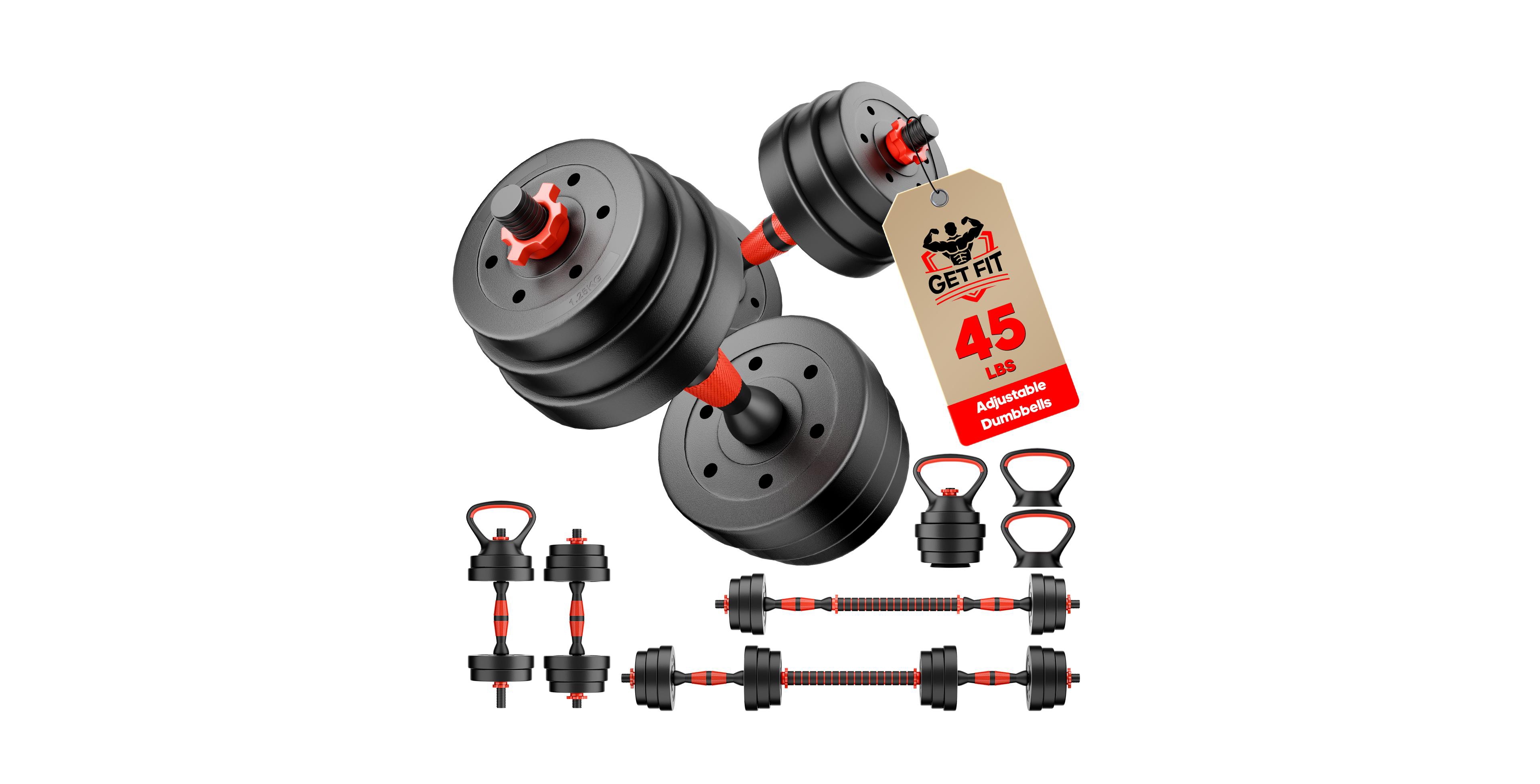 Sugift 45LB 4-in-1 Adjustable Dumbbell Set