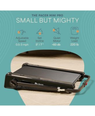 Smallest Portable Mini Walking Pad with Adjustable Handlebar - Max Speed 3 MPH, Home & Office 30 inch Mini Walking Treadmill, Under Desk Small Work Desk Compact Treadmill, 220 Lbs Max Weight