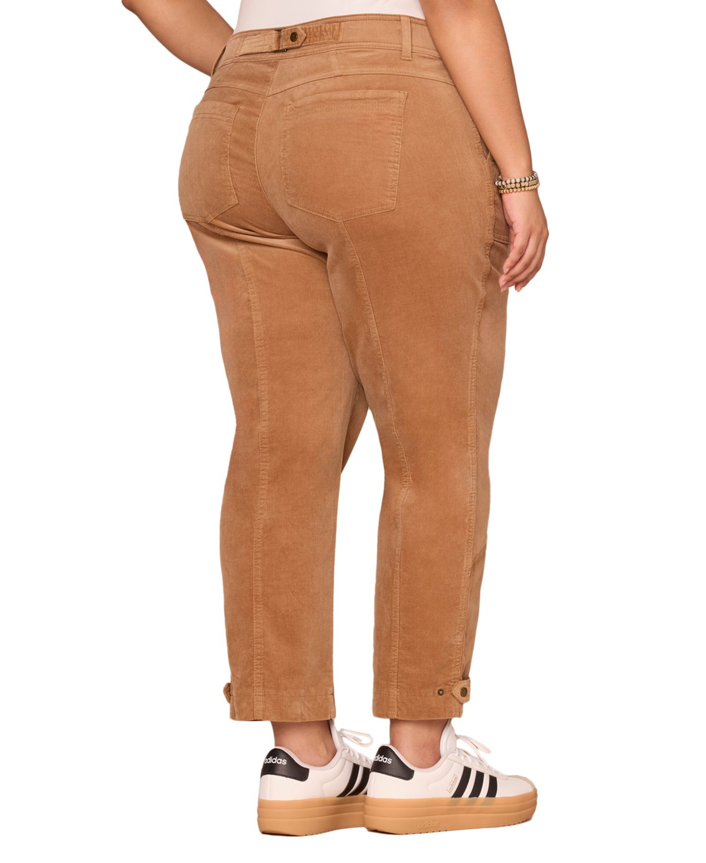 Женские джинсы Democracy Plus Size High-Rise Tapered, цвет: Орех — фото 4