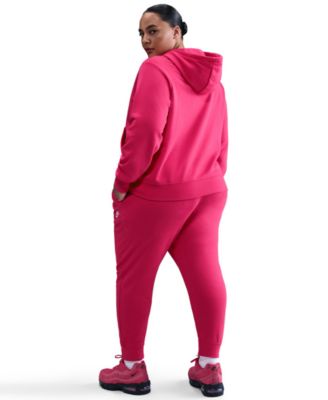 Plus Size Active Sportswear Club Mid-Rise Fleece Jogger Pants