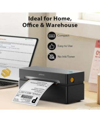 Wireless 4x6 Bluetooth thermal shipping label printer. Supports iOS/Android/Windows/Mac and compatible with various marketplaces & shipping platforms