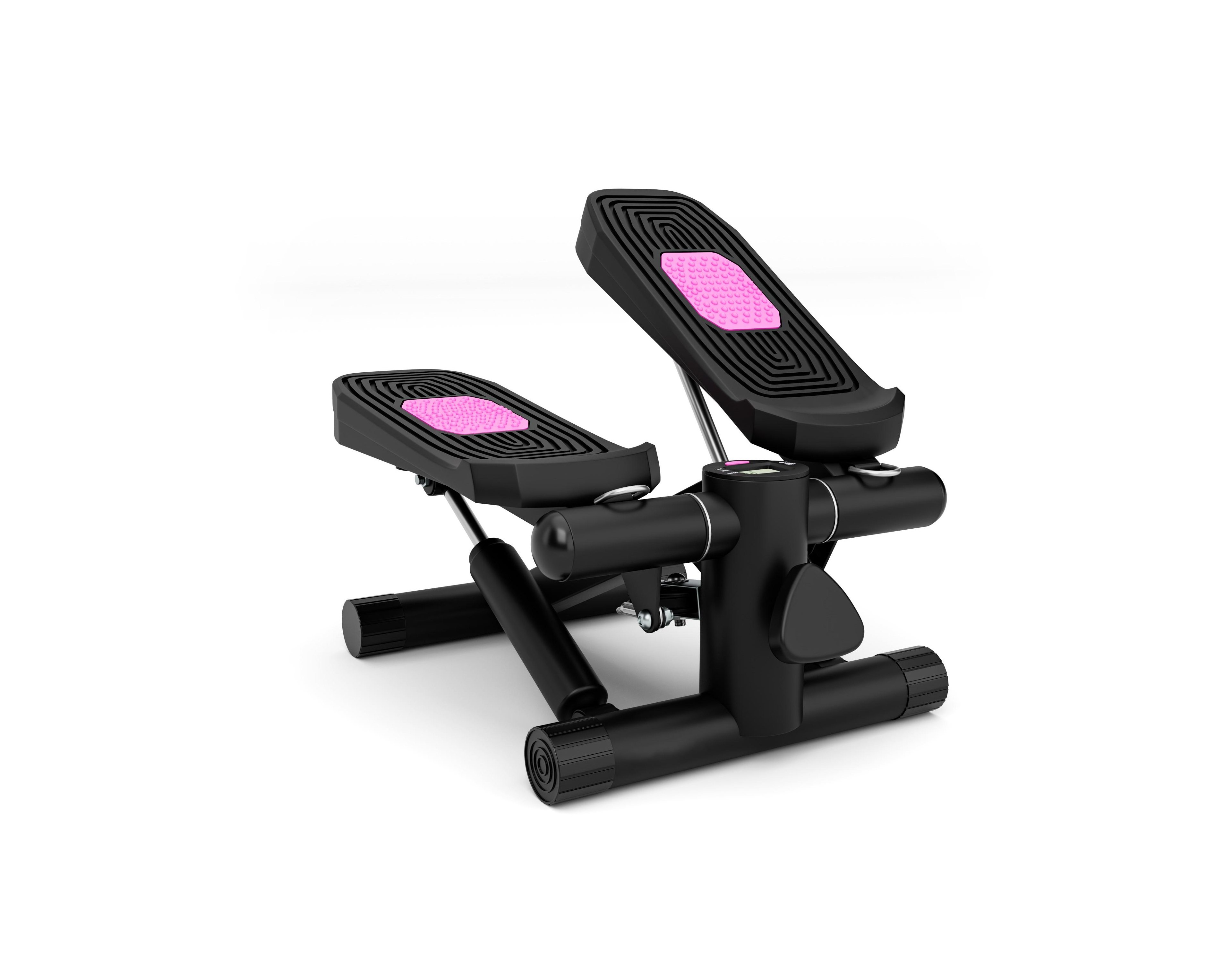 Sugift Mini Stepper with Resistance Bands and Adjustable Height for Exercise at Home-Black