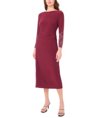 MSK - Women's Long-Sleeve Crewneck Dress