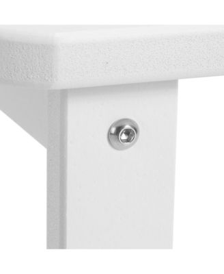 2-Tier Outdoor HDPE Modern Adirondack Square Patio Side Table