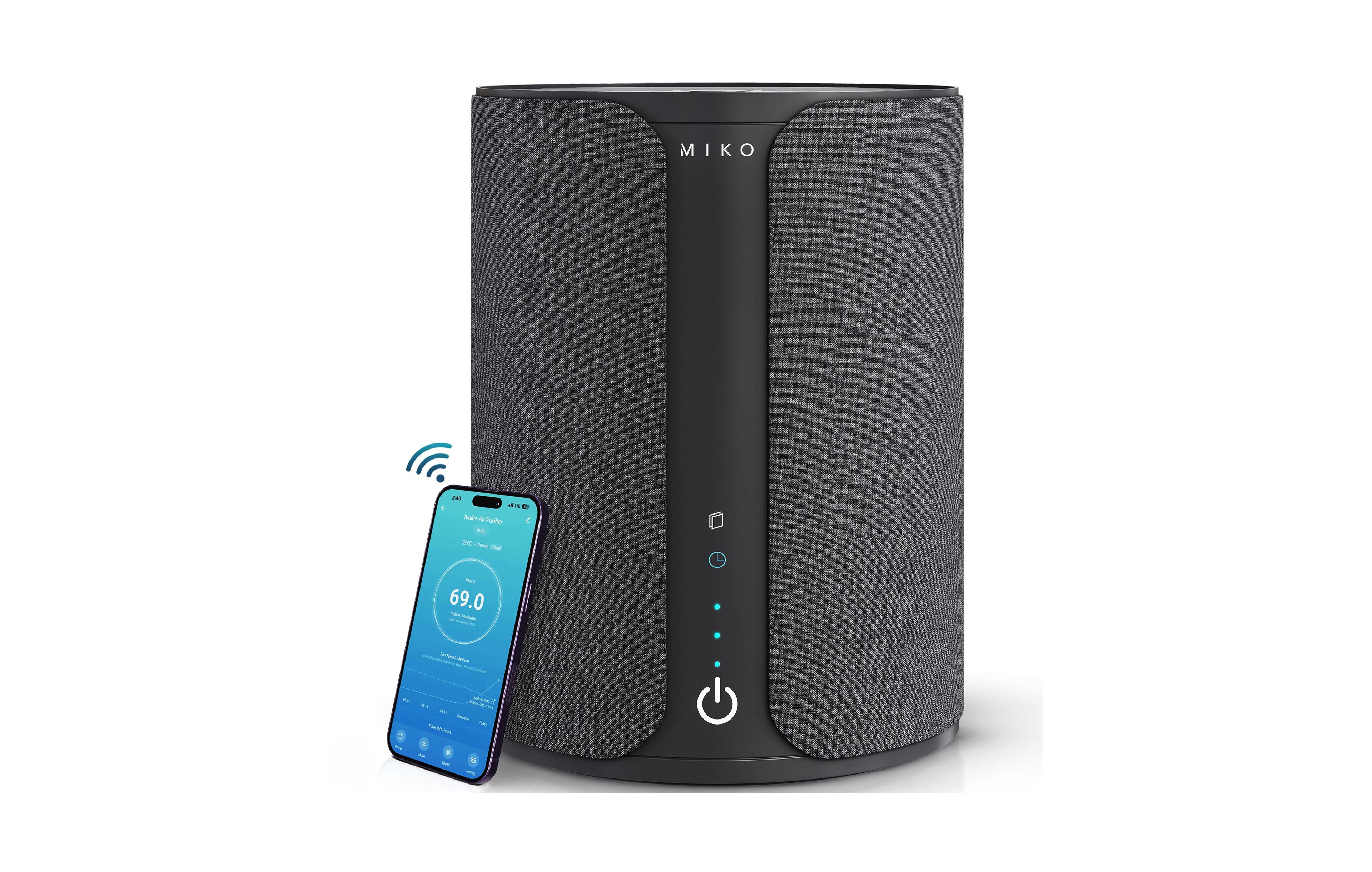 Miko Smart Home Air Purifier with App Control & Oil Diffuser – Covers up to 925 sq ft