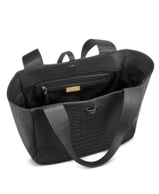 Mercer Embossed Croc Leather Tote Bag
