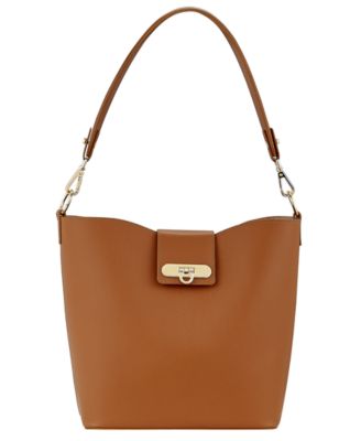 Isabel French Calfskin Leather Bucket Bag
