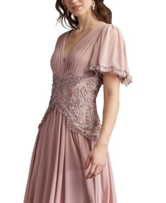 Women's Indira Embroidered Chiffon Midi Dress