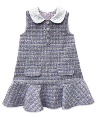 Girls' 2T-6X Boucle Sleeveless Dress
