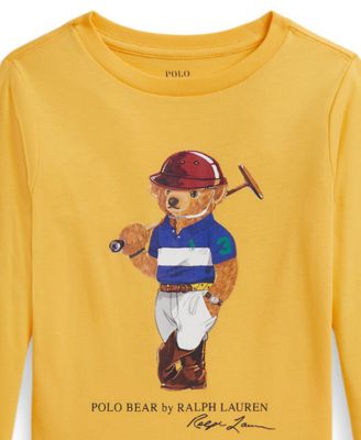 Boys' 2-7 Polo Bear Cotton Long-Sleeve T-Shirt