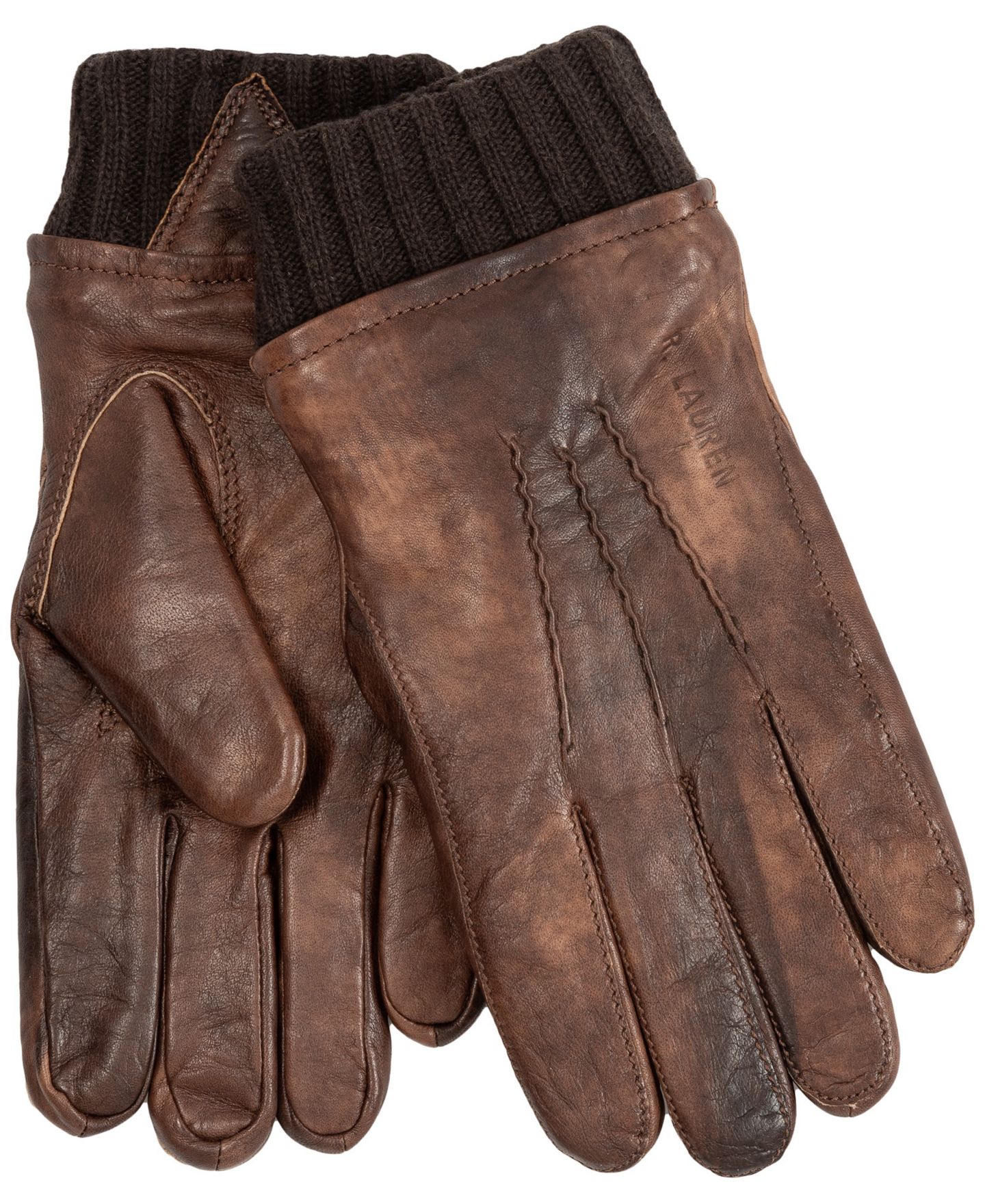 Мужские перчатки Polo Ralph Lauren Knit Cuff Flight Gloves, цвет: Patina Med — фото 3