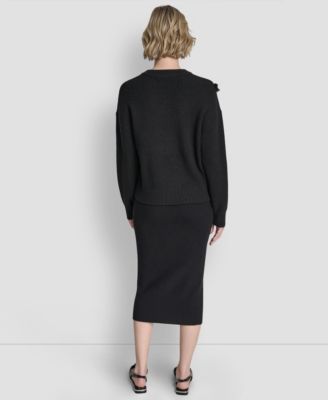 Women's Long-Sleeve Fringe Sweater