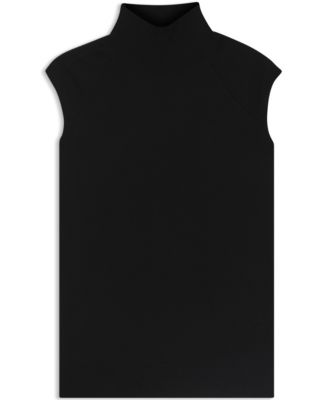 Women's Merino Wool Mock Neck Sleeveless Top