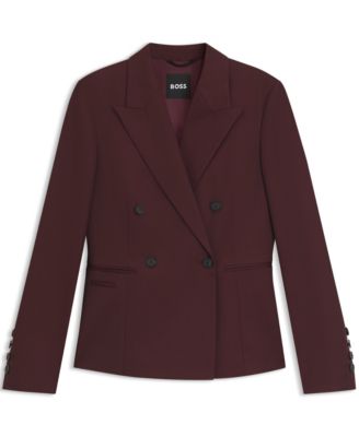Women's Virgin-Wool Twill Regular-Fit Blazer