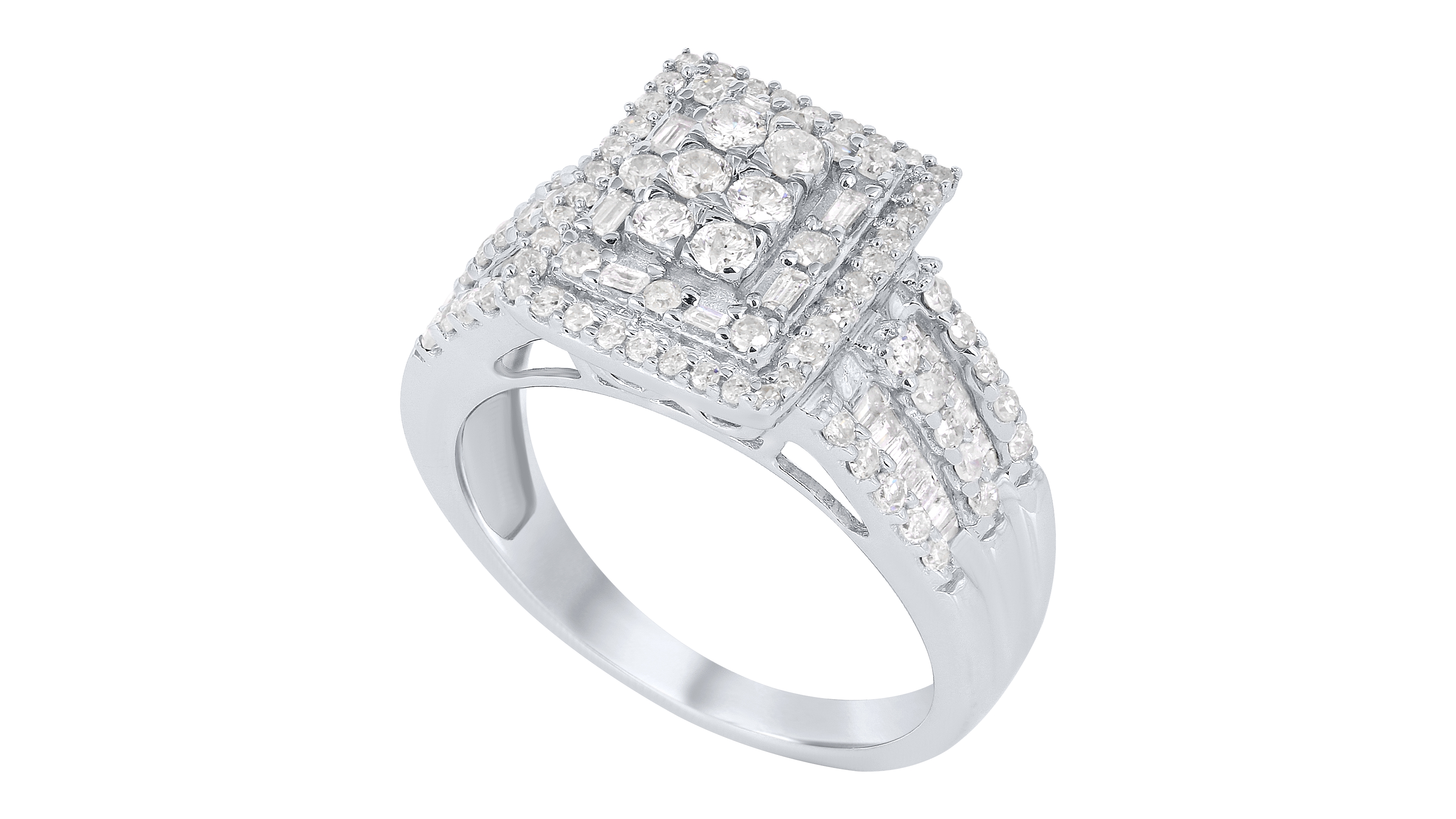 Macy's White Diamond Ring (1 ct. t.w.) in 10k White Gold