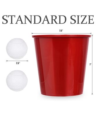 - Giant Yard Pong Game Set with Buckets, Balls & Carry Bag