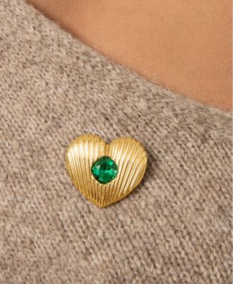 Emerald Heart Brooch