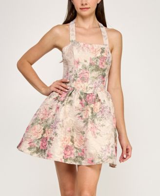 Women's Halter Neck Floral Dress