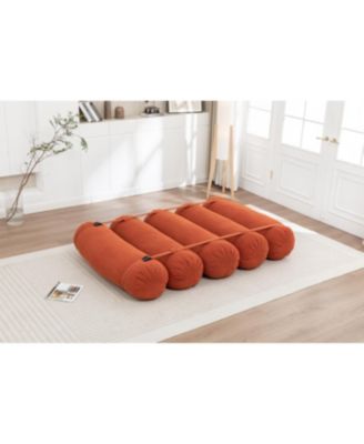  Adjustable Corduroy Floor Sofa with Straps for Versatile Configurations