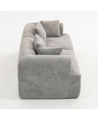 Streamdale Full-Foam Modular Sofa, 96" Boucle 2-Piece Sectional with Rounded Arms