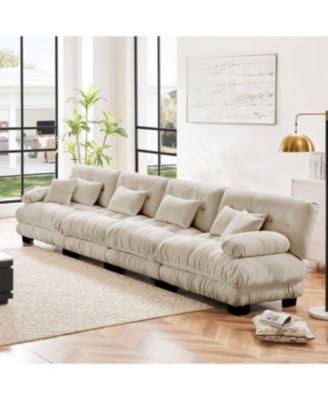 Streamdale 4-Seater Modular Chenille Sectional Sofa for Living Room