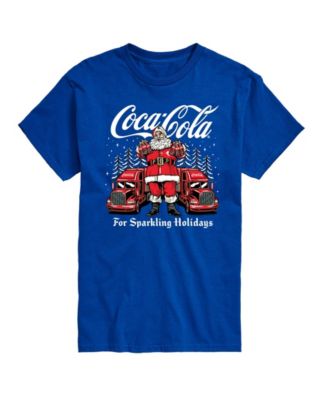 AIRWAVES - Men's Coca-Cola Coke Santa Sparkling Holidays Short-Sleeve Graphic T-Shirt