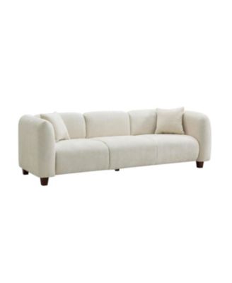 Streamdale Silo 87 in. 3 Seater Modern Upholstered Chenille Sofa, Beige