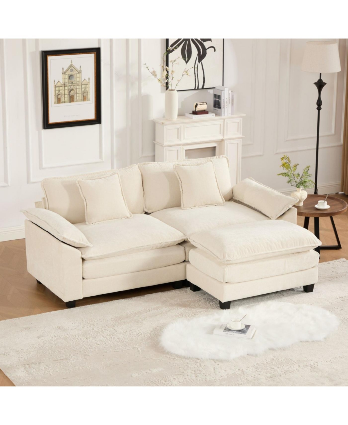 Streamdale Furniture Cloud Couch: Ultimate Comfort Chenille Sofa with Ergonomic Support