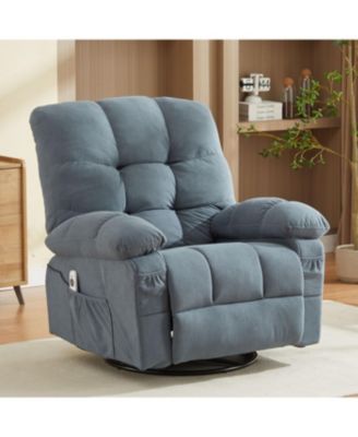 Streamdale Massage Swivel Recliner Chair with Vibration, Heating, USB Port