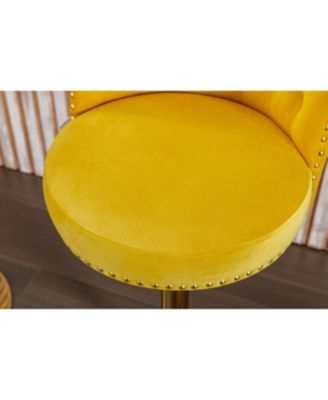 Streamdale Velvet 360 Rotating Bar Chair with Adjustable Height - Modern Kitchen Island Chair