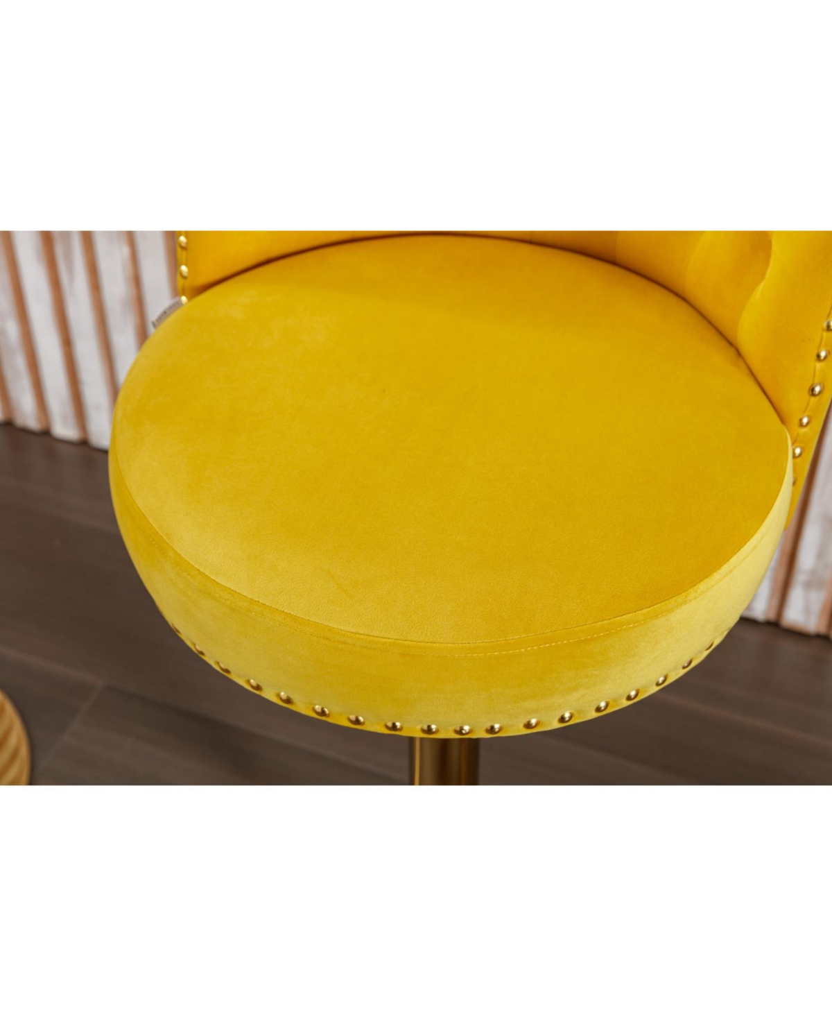 Streamdale Velvet 360 Rotating Bar Chair with Adjustable Height - Modern Kitchen Island Chair