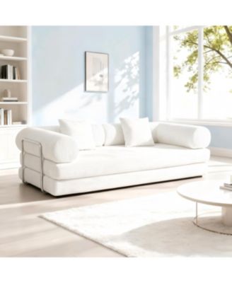 Streamdale Cream color sofa for living room, apartment, bedroom, and compact room