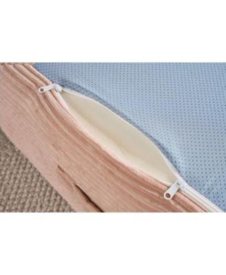  Convertible Sleeper Sofa Bed with Pillow (Pink