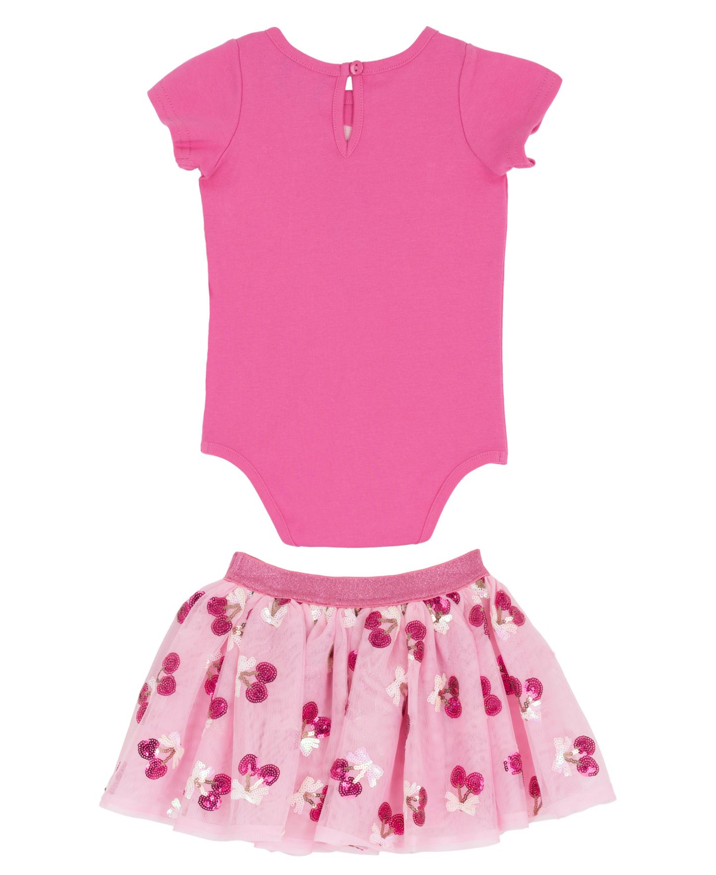 Rare Editions Baby Girls' Short-Sleeve Bodysuit and Tutu Skirt, 2-Piece Set, цвет: Фуксия розовый — фото 2