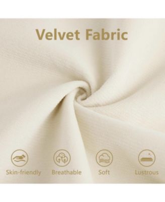  Modern Two-Seater Velvet Sofa with Pillows, Cream