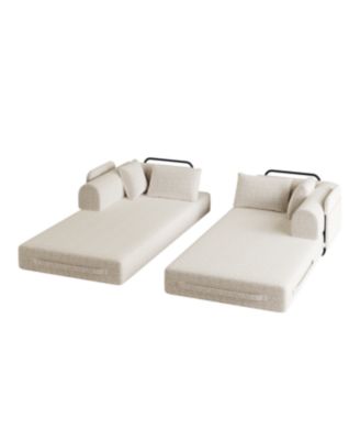 Streamdale Convertible Sleeper Sofa Bed with Pillow, Chenille Folding Mattress Couch