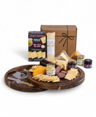 Acacia Circo Cheese Board with Gourmet Gift Pack, 6 Piece