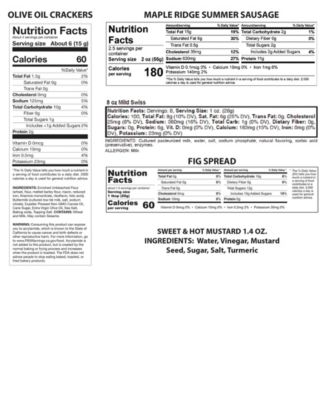 Artisan Charcuterie Board with Gourmet Gift Pack, 5 Piece